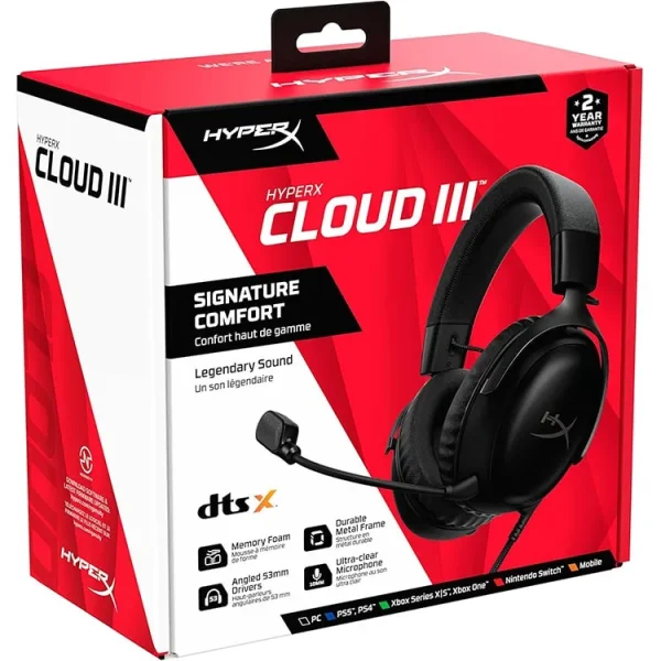 هدست هایپرایکس کلود3 بلک -Cloud 3 black HyperX