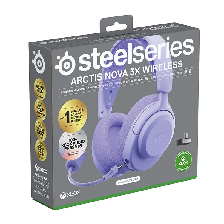 هدست SteelSeries Arctis Nova 3X وایرلس بنفش - Image 4